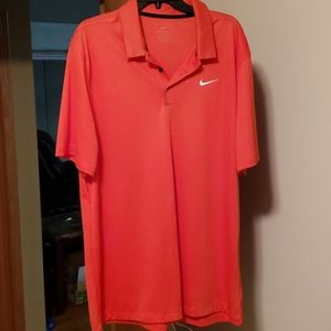 Orange nike dri fit golf shirt XLT